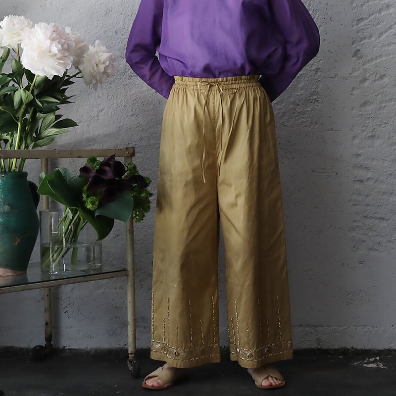 TOWAVASE Elsa silk pants (beige) | nii-B | WEBSHOP