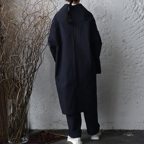.less cotton jacket coat (navy stripe)