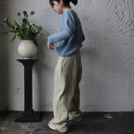 NOTA one tuck straight pants (houndstooth)