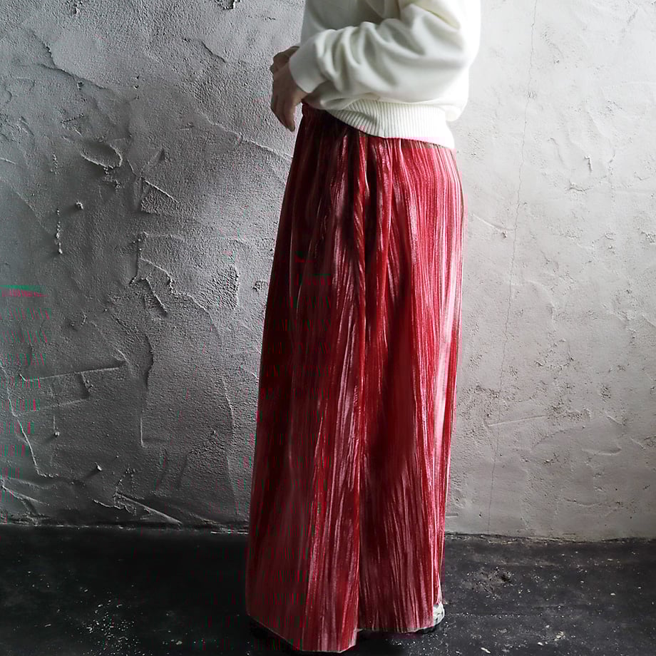 NOTA velvet long skirt (pinkred) | nii-B | WEBSHOP