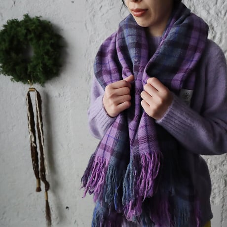 R&D.M.Co-  wool blanket  (purple x blue)