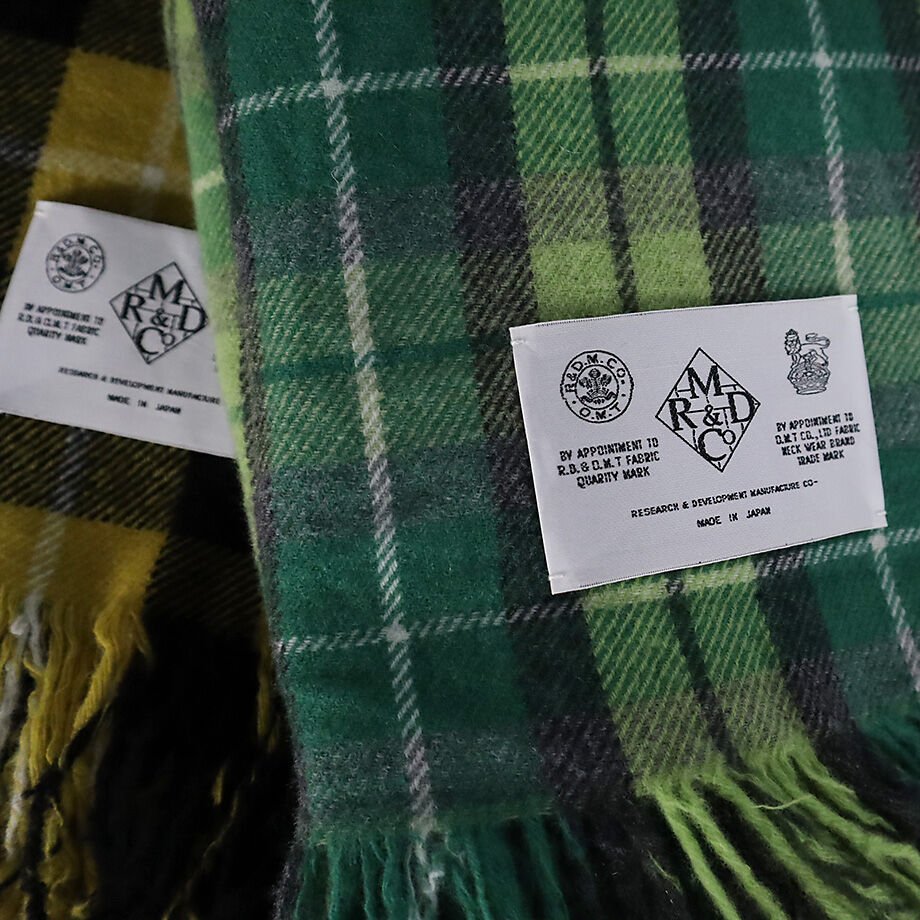 R&D.M.Co- wool blanket (yellow x black check)
