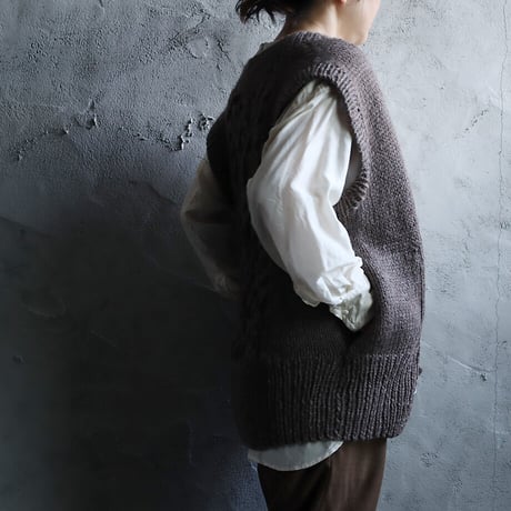 chiihao x nii-B  loose vest (brown)