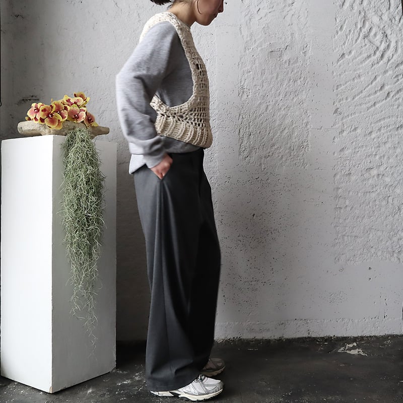 MAYDI knit vest RED (ecru) | nii-B | WEBSHOP