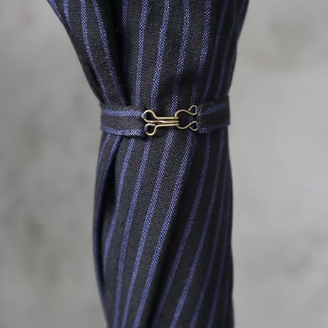 Tabrik fringe parasol (black x blue stripe)