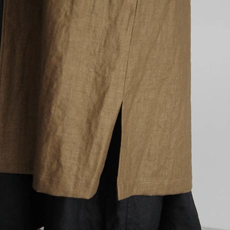 Tabrik coating linen coat khaki