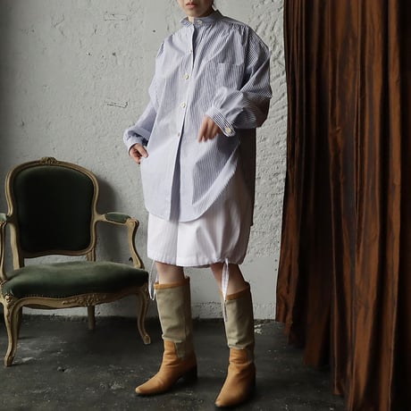 NOTA la matin blouse (white x blue)