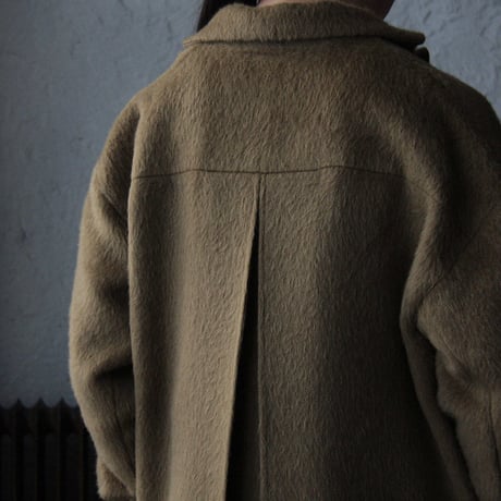 Tabrik alpaca shaggy coat (khaki)