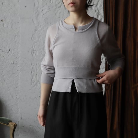 ànuke Layered Mohair Knit (iceblue)
