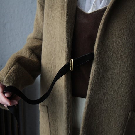 Tabrik alpaca shaggy coat (khaki)