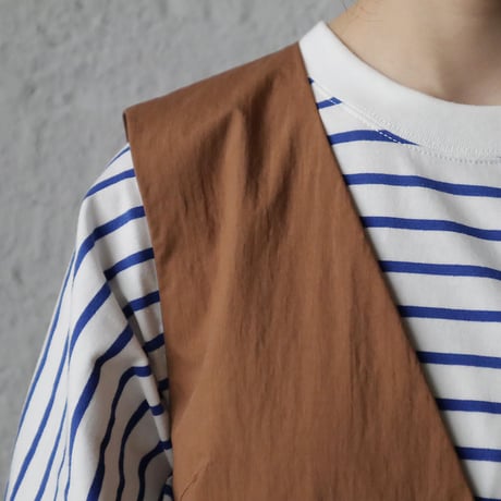 2B long gilet (brown)