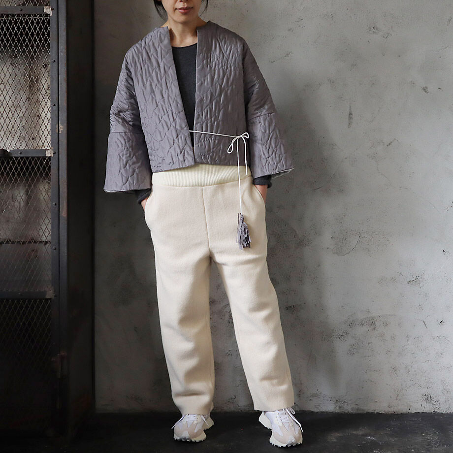 TOWAVASE silk quilt jacket (gray) | nii-B | WEB