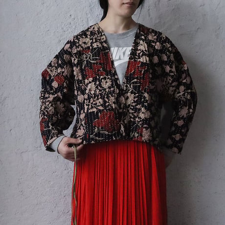 saruche gudri short jacket (black mix)
