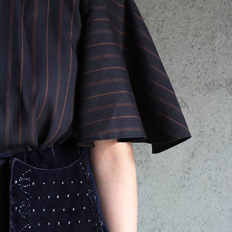 NOTA bell sleeve dress + purse  stripe