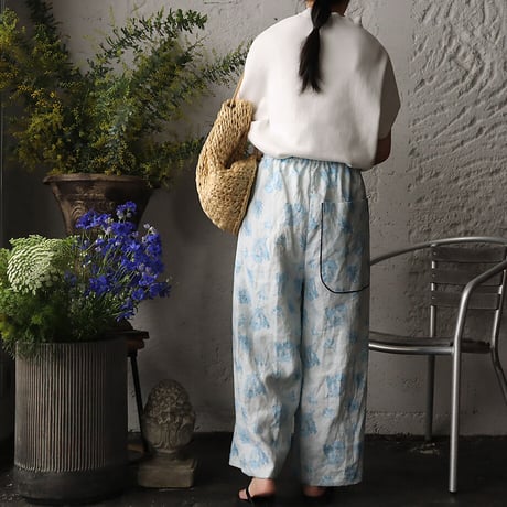 TOWAVASE Frais linen pants (blue)