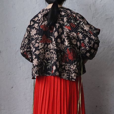 saruche gudri short jacket (black mix)