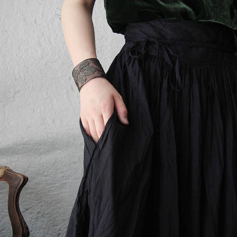 Tabrik gathered skirt (doro-aizome) | nii-B | W...