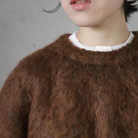 ànuke brashed knit pullover (brown/charcoal/navy)