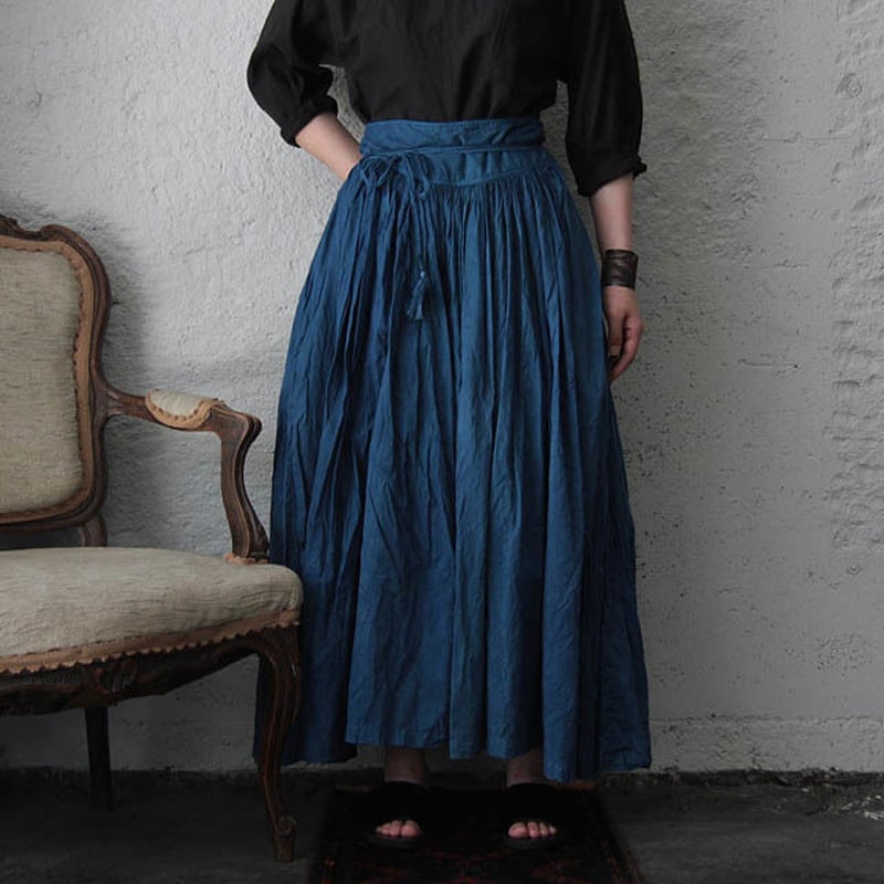 Tabrik gathered skirt (hon-aizome A) | nii-B |