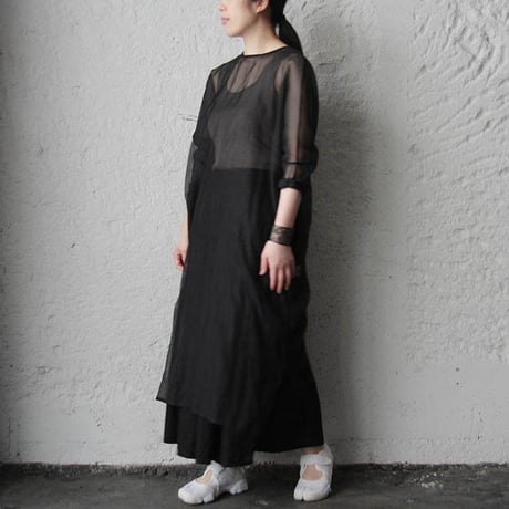 Tabrik  cotton silk onepiece (black)