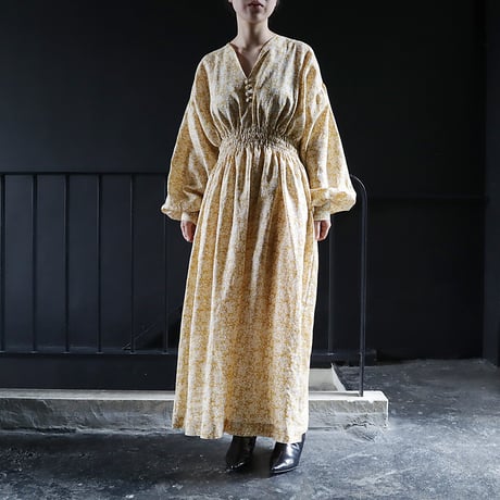 NOTA sicily dress (flower print mustard)