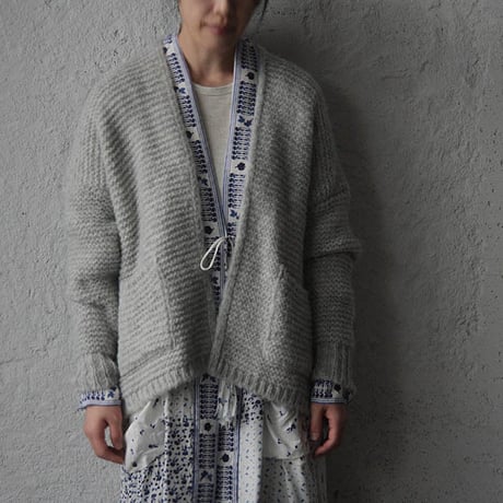 MAISON ANJE knit cardigan glay