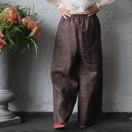 TOWAVASE Ginette linen pants (brown)