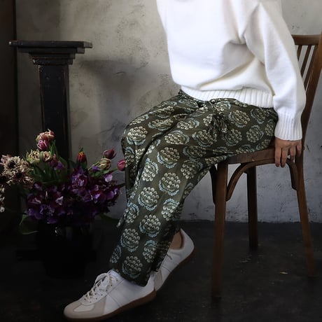 TOWAVASE sarasa silk pants charlotte (khaki)