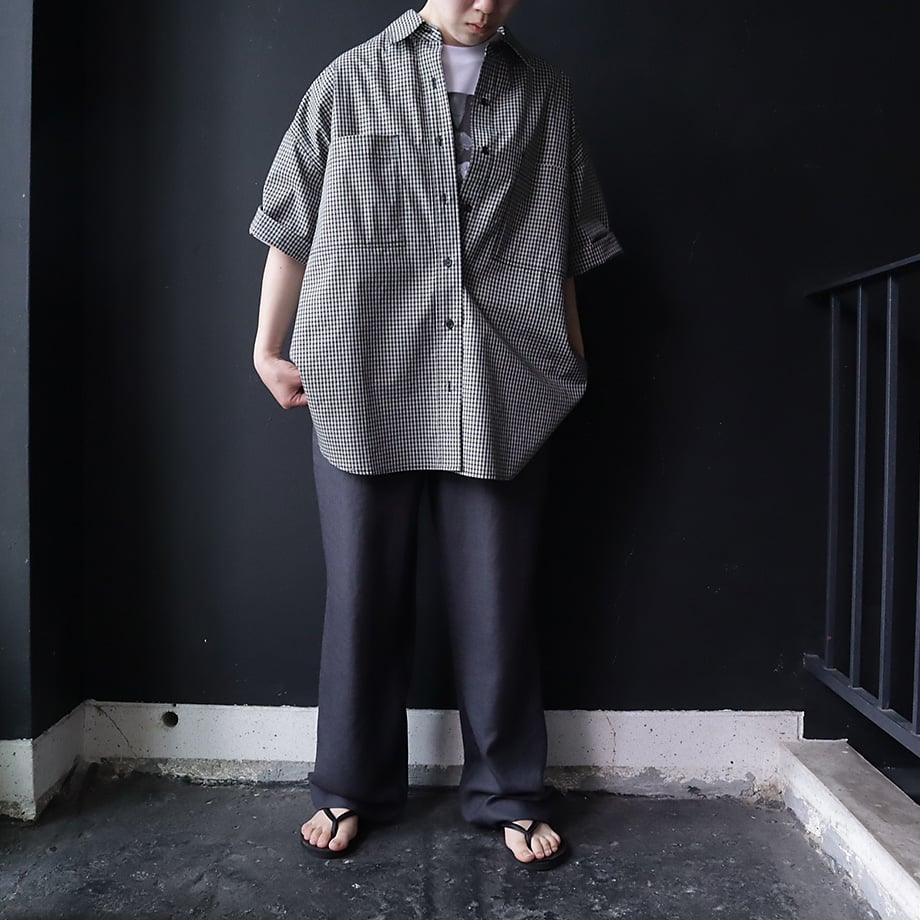 ànuke check over shirts (black) | nii-B | WEBSHOP