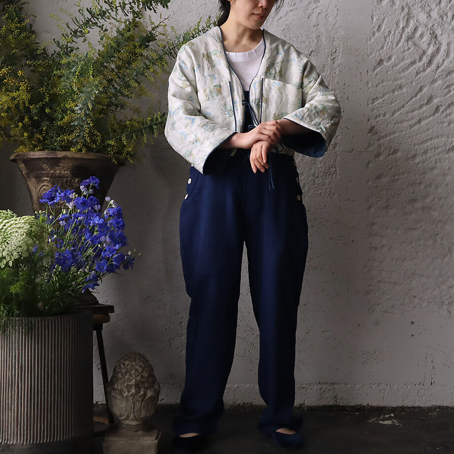 【極美品】TOWAVASE Frais linen jacket (multi) TOWAVASE Frais linen jacket (multi) | nii-B | W