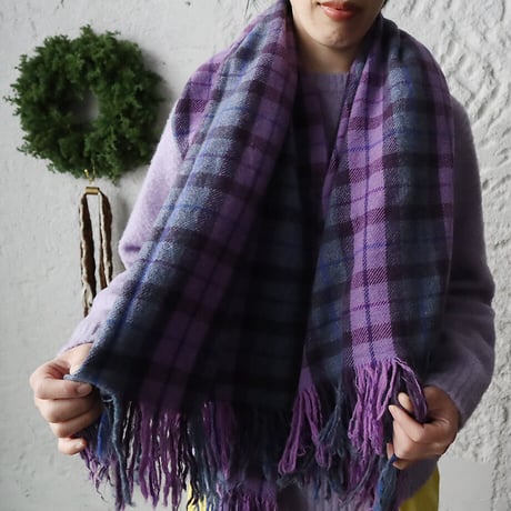 R&D.M.Co-  wool blanket  (purple x blue)