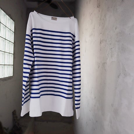 france navy type  border long sleeve shirt