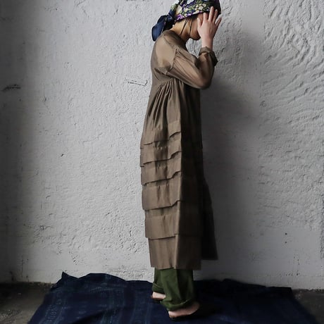 Tabrik  organdy dress (olive)