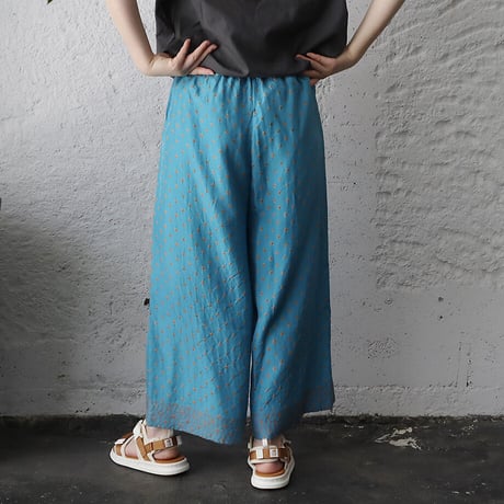 TOWAVASE silk pants Bonbon (blue)