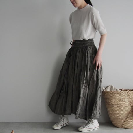 Tabrik gathered skirt (carbon black))