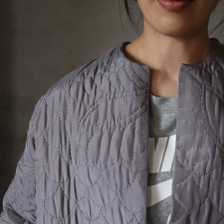 TOWAVASE silk quilt robe (gray)
