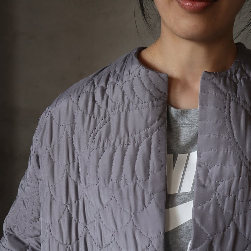 TOWAVASE silk quilt robe (gray) | nii-B | WEBSHOP