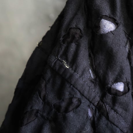 saruche hand cutwork short jacket (black)