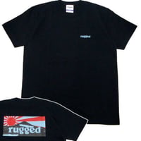 RUGGED "RISING SUN" tee（Black×Navy)