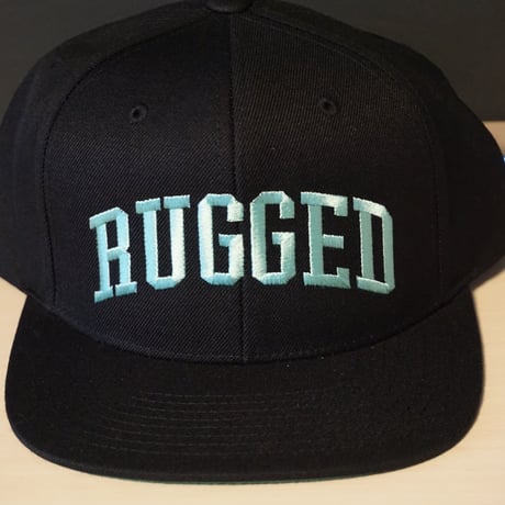RUGGED "Arch logo" Snap back (Black×Aqua)