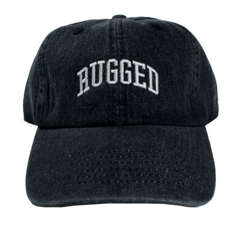 RUGGED ''ARCH LOGO'' adjuster cap (Black Denim)