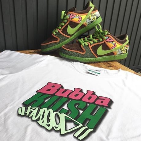 RUGGED green label "Bubba KUSH " highgrade tee (White)