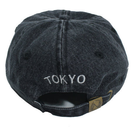 RUGGED ''ARCH LOGO'' adjuster cap (Black Denim)