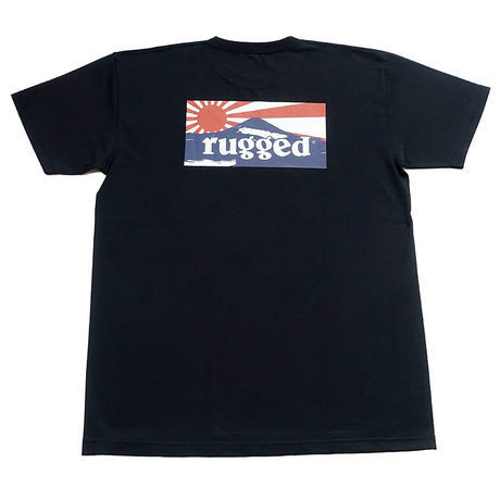 RUGGED "RISING SUN" tee（Black×Navy)