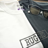 RUGGED "type box" high grade cotton tee (Black×Black)