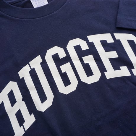 RUGGED "ARCH logo" tee（Navy×White）