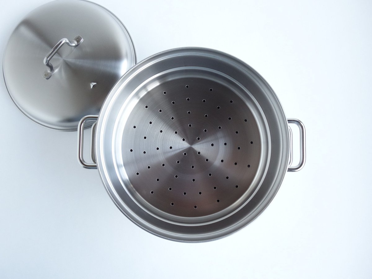 工房アイザワ】ブラックピーマン200vスチーマ 18cm IH 対応 70340 | LIT