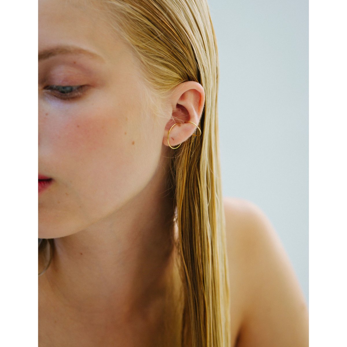 Saskia Diez／Wire Earcuff DOUBLE／Gold | SHUHARI