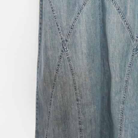 denim long skirt