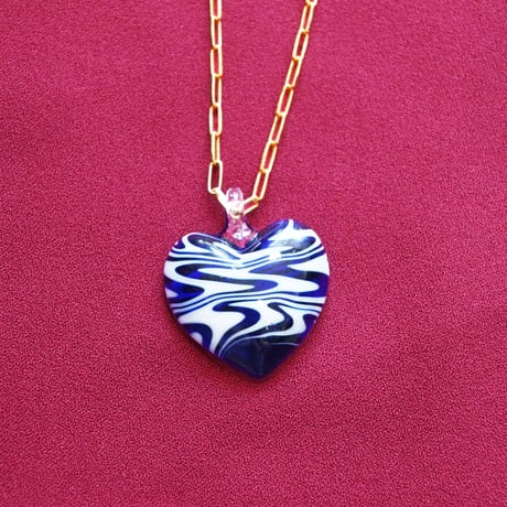 Ninfa handmade/Ola heart Necklace Blue